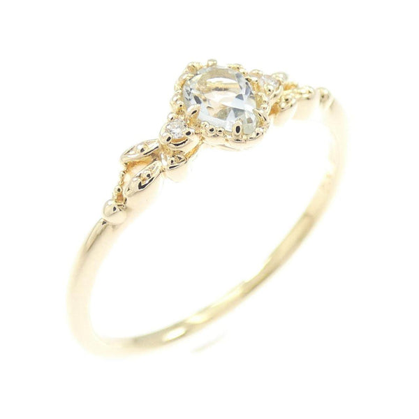 Nojess K10 Yellow Gold Aquamarine Diamond Ring