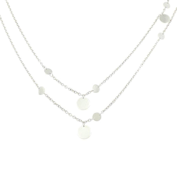 Hermes Ex-Libris 925 Silver 750 Pink Gold Necklace