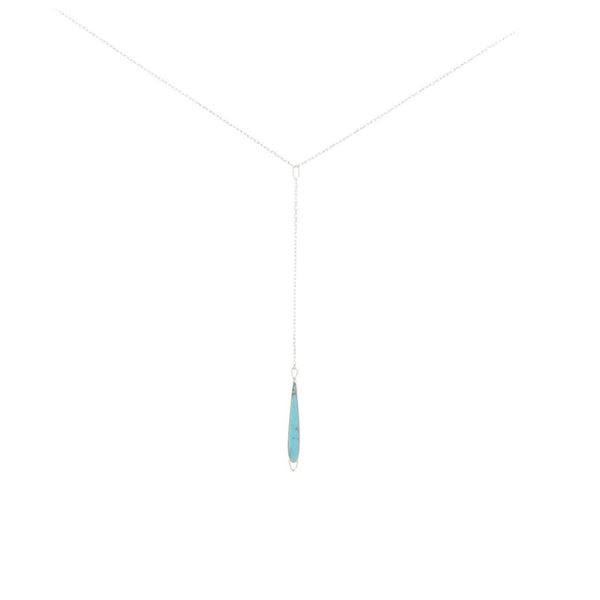 agete K10 Yellow Gold Turquoise Necklace