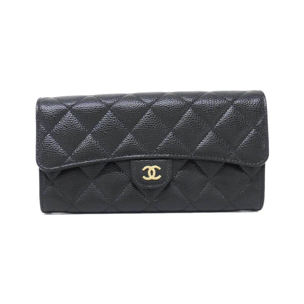 Chanel Timeless Classic Caviar Skin Long Wallet