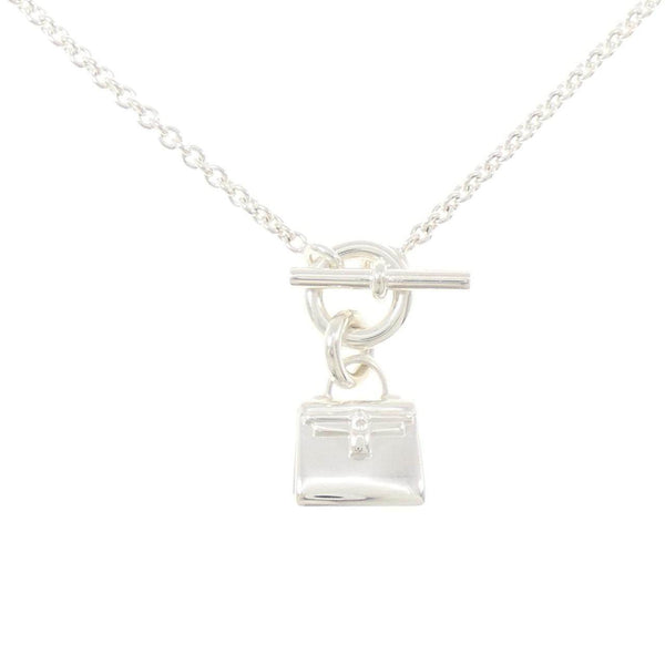 Hermes Amulette Kelly Silver Necklace