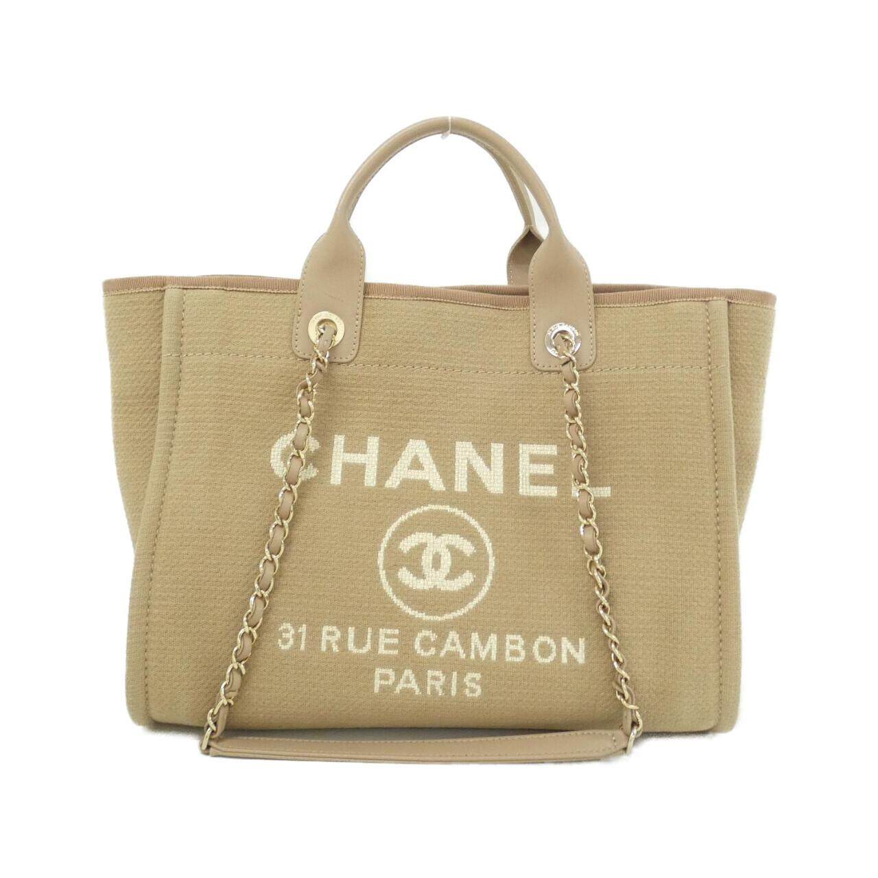 Chanel Deauville Mixed Fiber Tote Bag