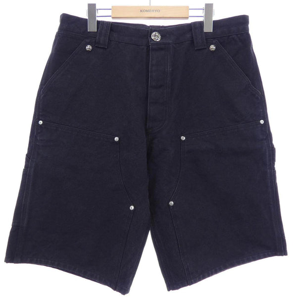 Chrome Hearts Cemetery Cross Patch Double Knee Shorts