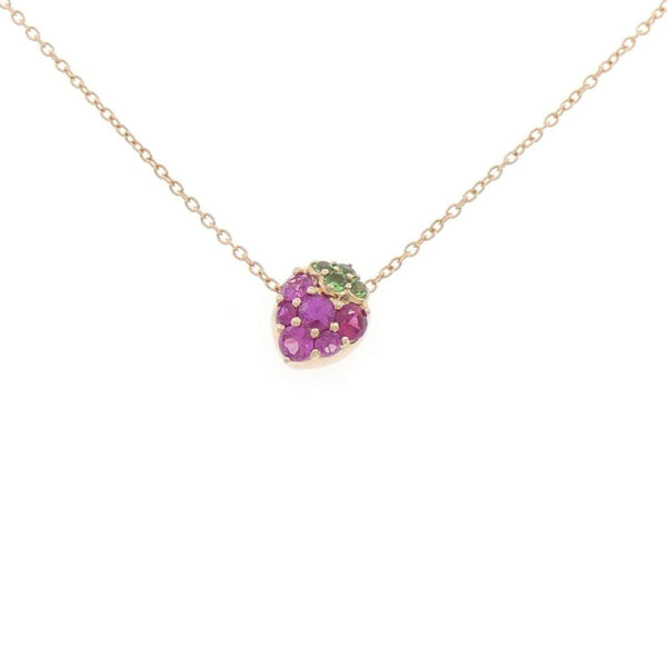 Ponte Vecchio Au750 Strawberry Gemstone Necklace