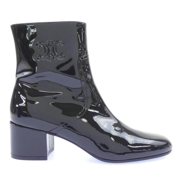 CELINE Triomphe Patent Calfskin Boots