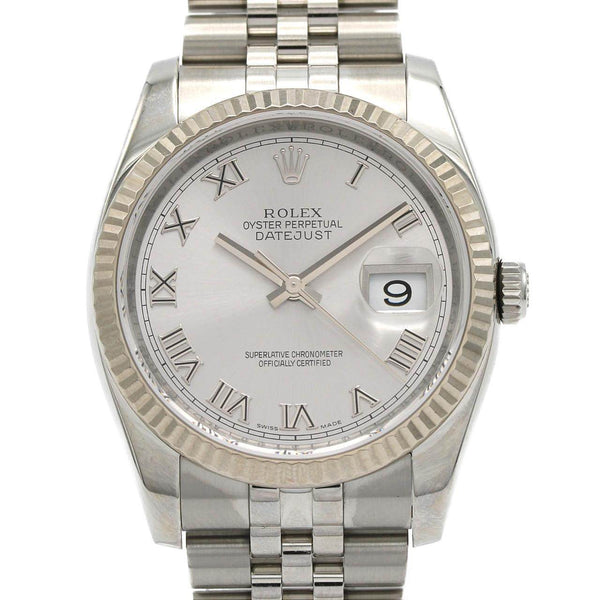 Rolex Datejust Stainless Steel White Gold Automatic