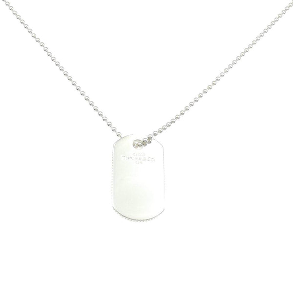 Tiffany & Co. Coin Edge Dog Tag 925 Necklace