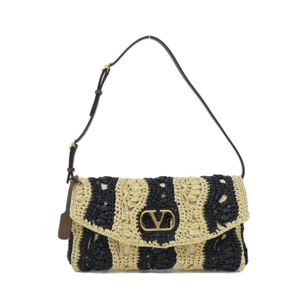 VALENTINO GARAVANI Raffia Calf Shoulder Bag