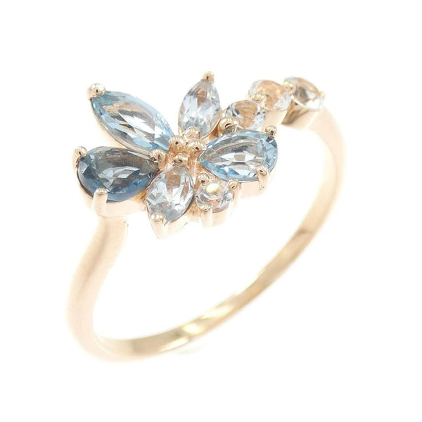 4C K10 Pink Gold Topaz Ring