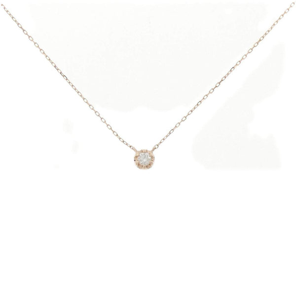 Vendome K10 Pink Gold Diamond Necklace