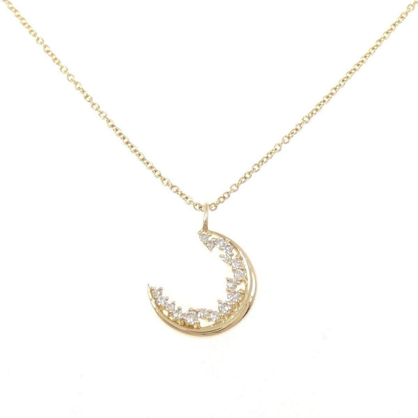 Au750 Diamond Moon Necklace