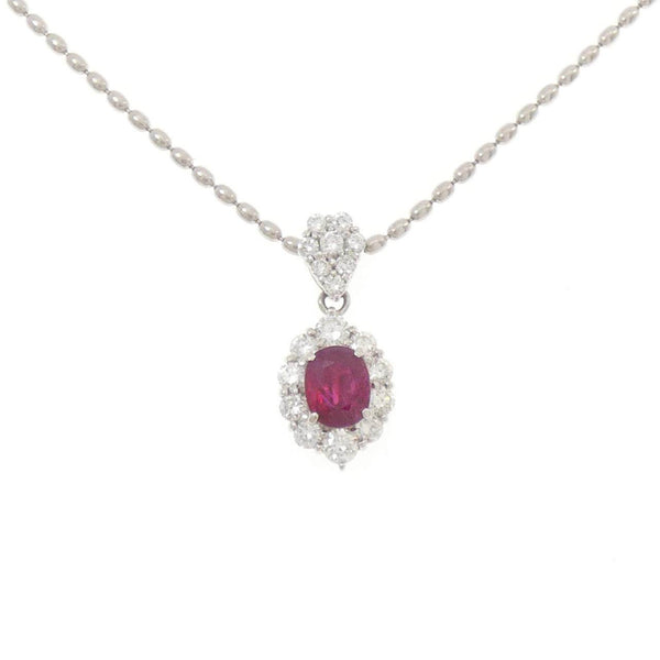 Platinum Ruby Diamond Necklace