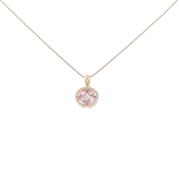 Au750 Sapphire Diamond Necklace