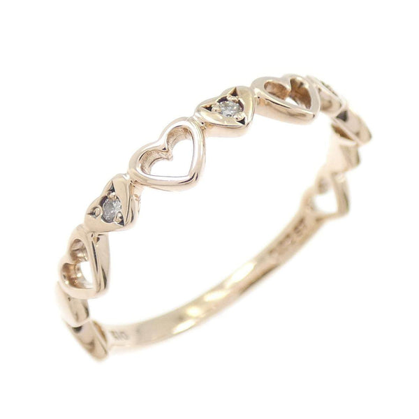 Samantha Tiara Heart K10 Pink Gold Diamond Ring