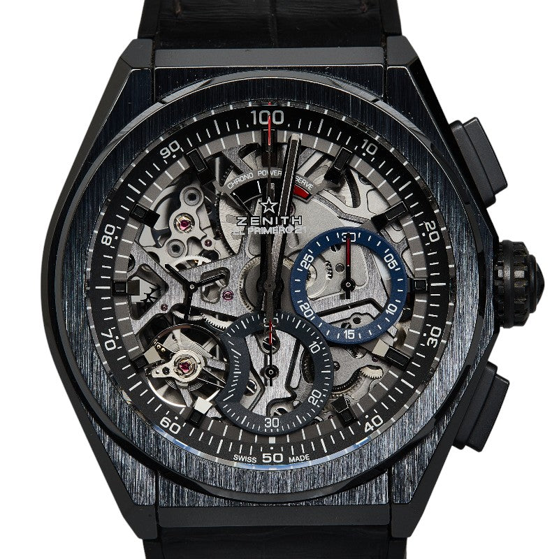 Zenith Defy El Primero 21 Chronograph Ceramic Rubber Automatic Watch in Great Condition