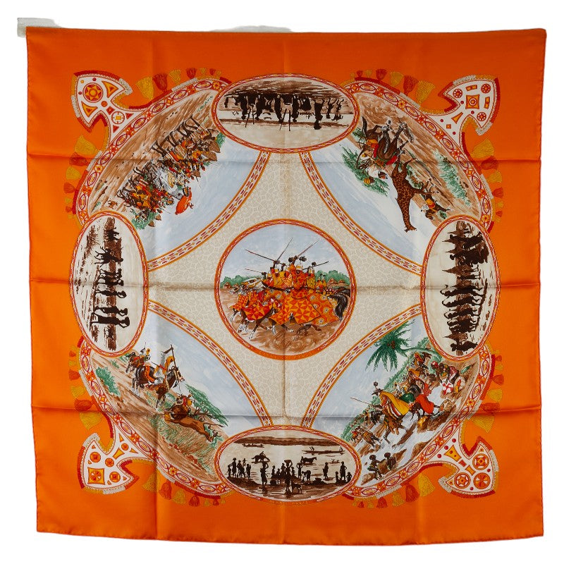 Hermes Silk 89x89 CAVALIERS PEULS Scarf in Great Condition