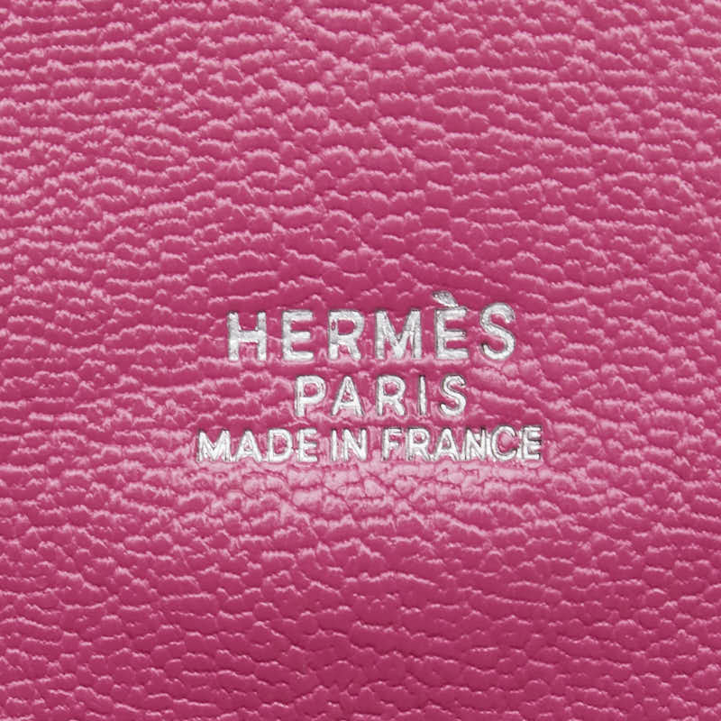 Hermes Polide 30 Chevre Handbag Pink