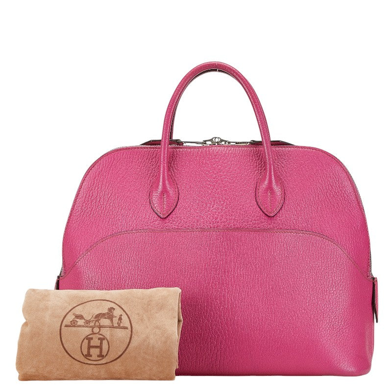 Hermes Polide 30 Chevre Handbag Pink