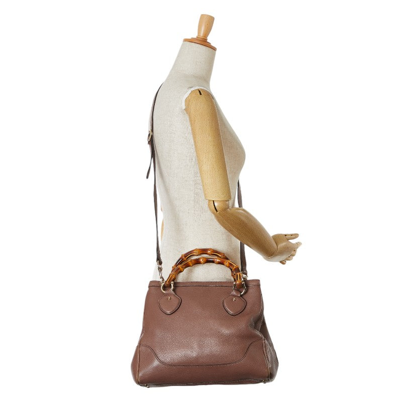 Gucci Diana Bamboo Leather Handbag 2WAY