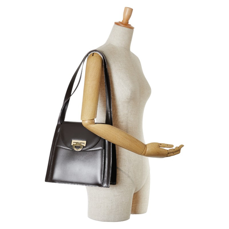 Celine Leather Double Flap Tote Bag