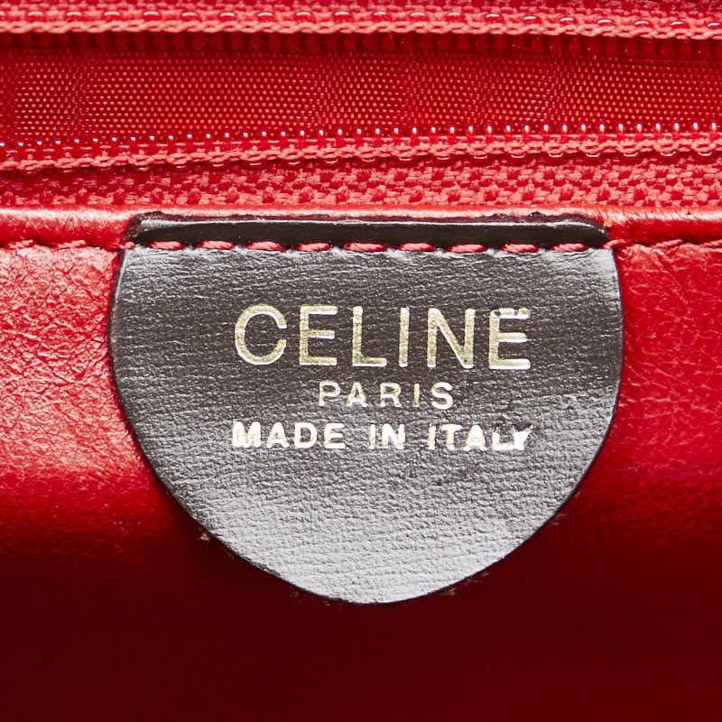 Celine Leather Double Flap Tote Bag