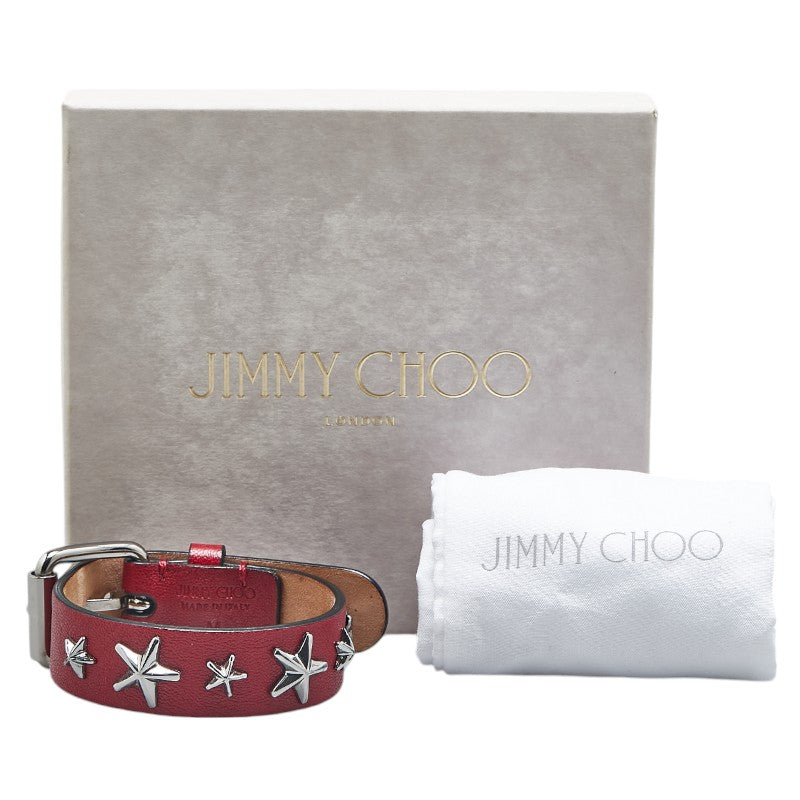 Jimmy Choo Star Studs Leather Bracelet