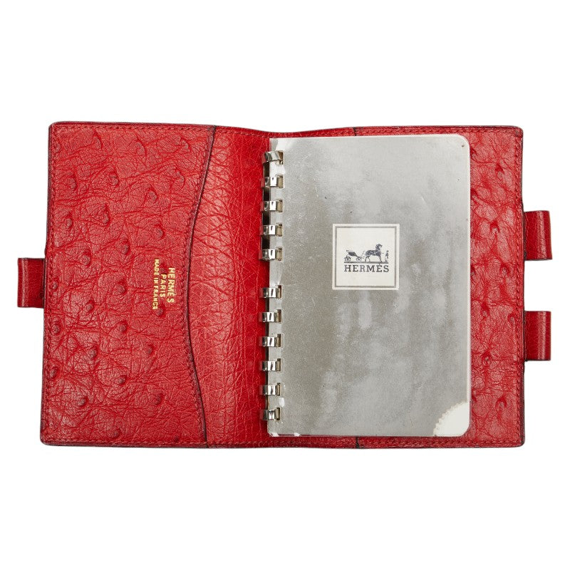 Hermes Ostrich Leather Agenda Mini Cover