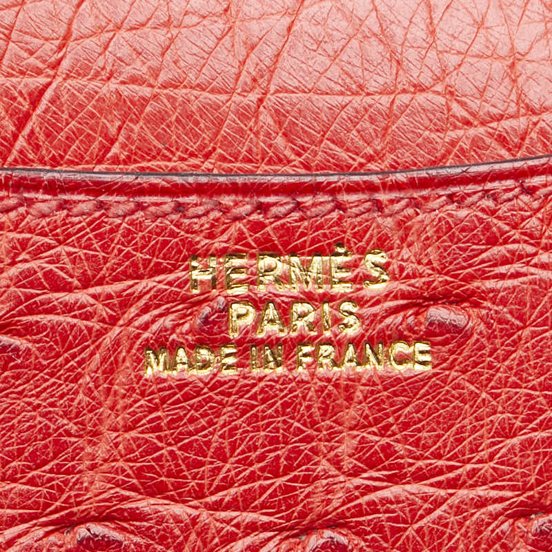 Hermes Ostrich Leather Agenda Mini Cover