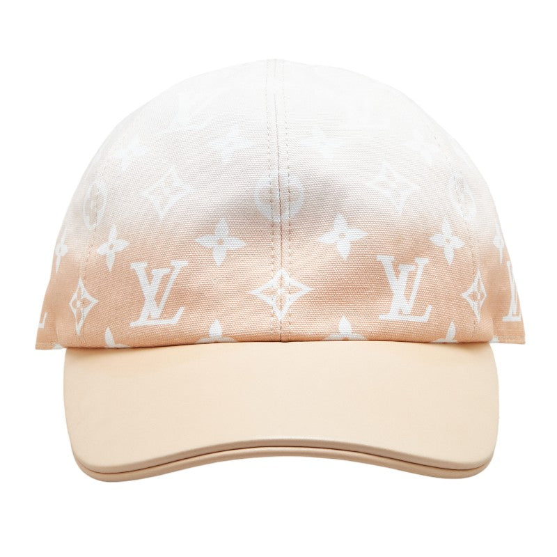 Louis Vuitton Monogram Cap M76796 Cotton Leather Silk