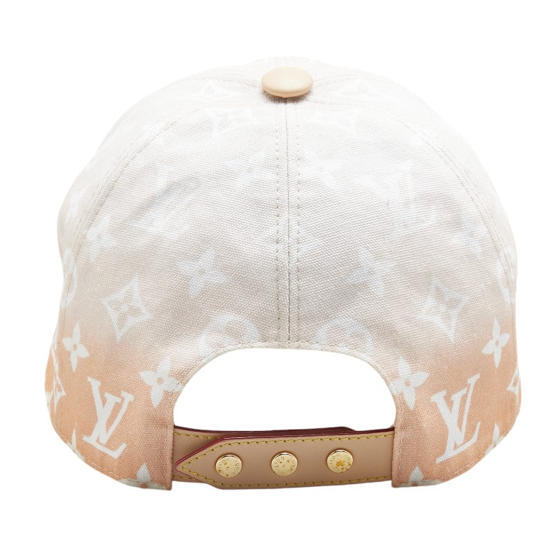 Louis Vuitton Monogram Cap M76796 Cotton Leather Silk