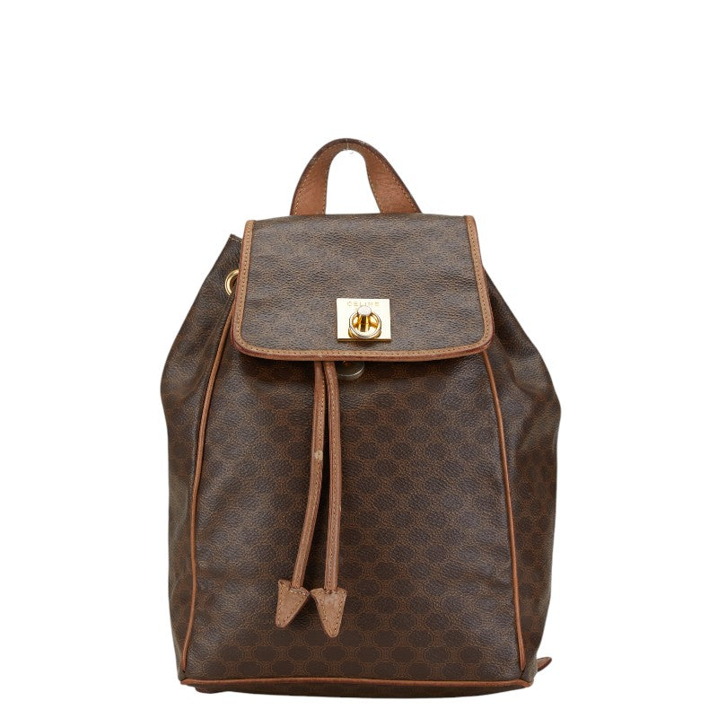 Celine Macadam Backpack Brown PVC Leather