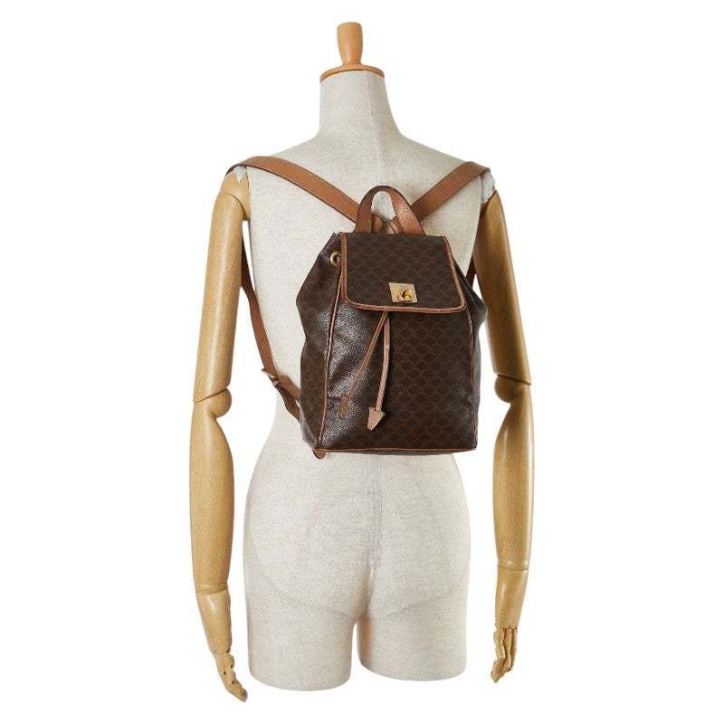 Celine Macadam Backpack Brown PVC Leather