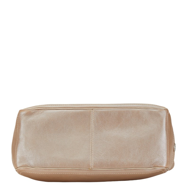 Celine Leather Boogie Bag Beige Champagne