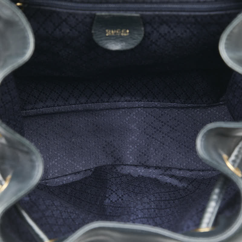 Gucci Bamboo Leather Backpack Black