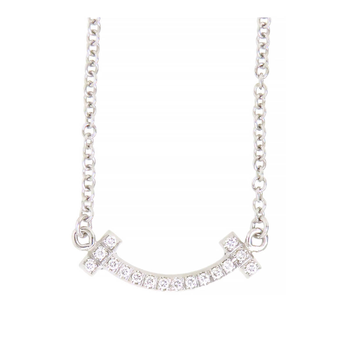 Tiffany & Co K18WG Diamond Necklace