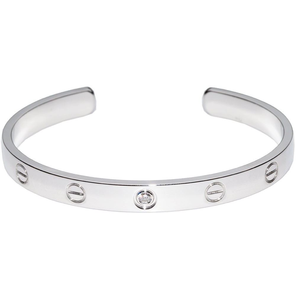 Cartier K18WG Diamond Bracelet Bangle B60299