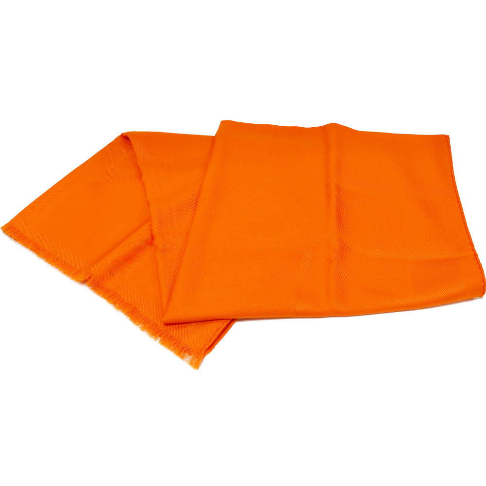 Hermes Cashmere Cotton Scarf Orange in Pristine Condition