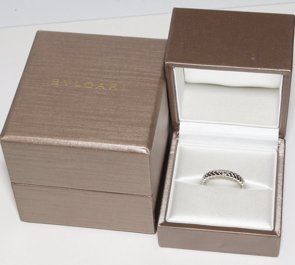 Bvlgari Pt950 Spiga Wedding Ring 349144