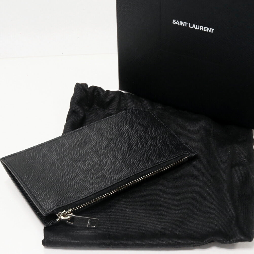 Yves Saint Laurent Fragment Card Coin Case Black