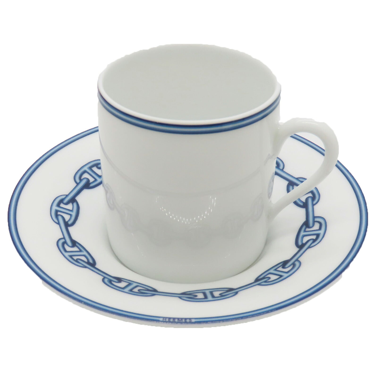 Hermes Ceramic Mug & Saucer Set Chaine d'Ancre