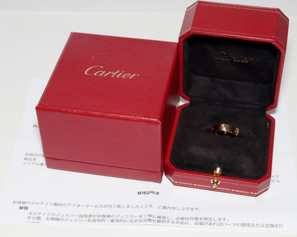 Cartier K18PG Pink Gold Diamond Ring B40875