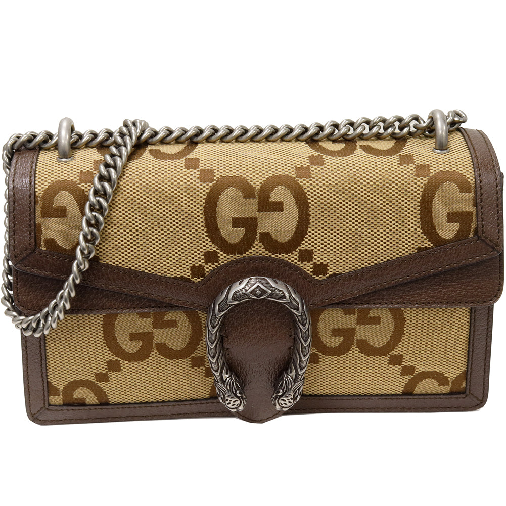 Gucci GG Jumbo Dionysus Small Canvas Shoulder Bag in Pristine Condition