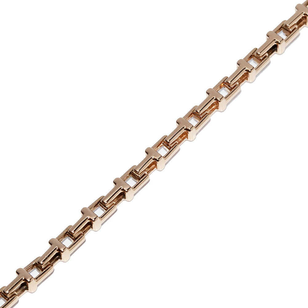 Tiffany & Co K18PG T Narrow Chain Bracelet