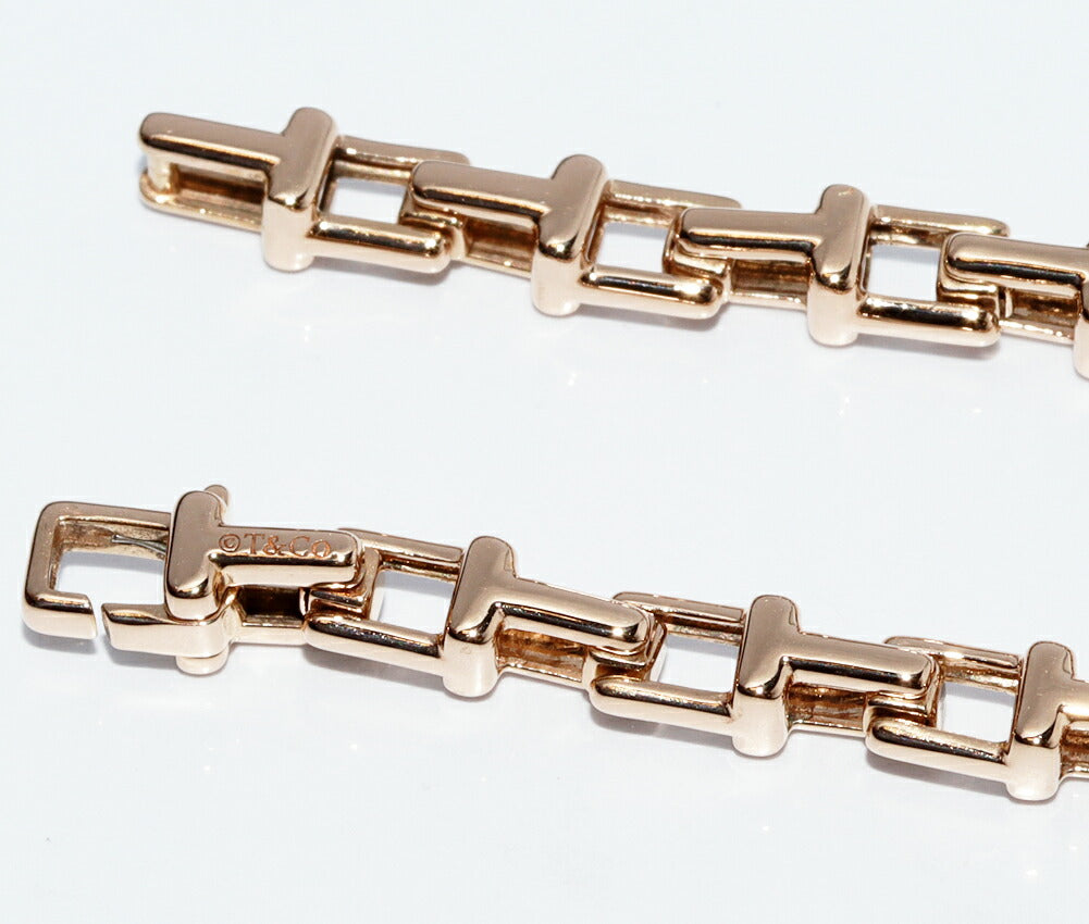 Tiffany & Co K18PG T Narrow Chain Bracelet