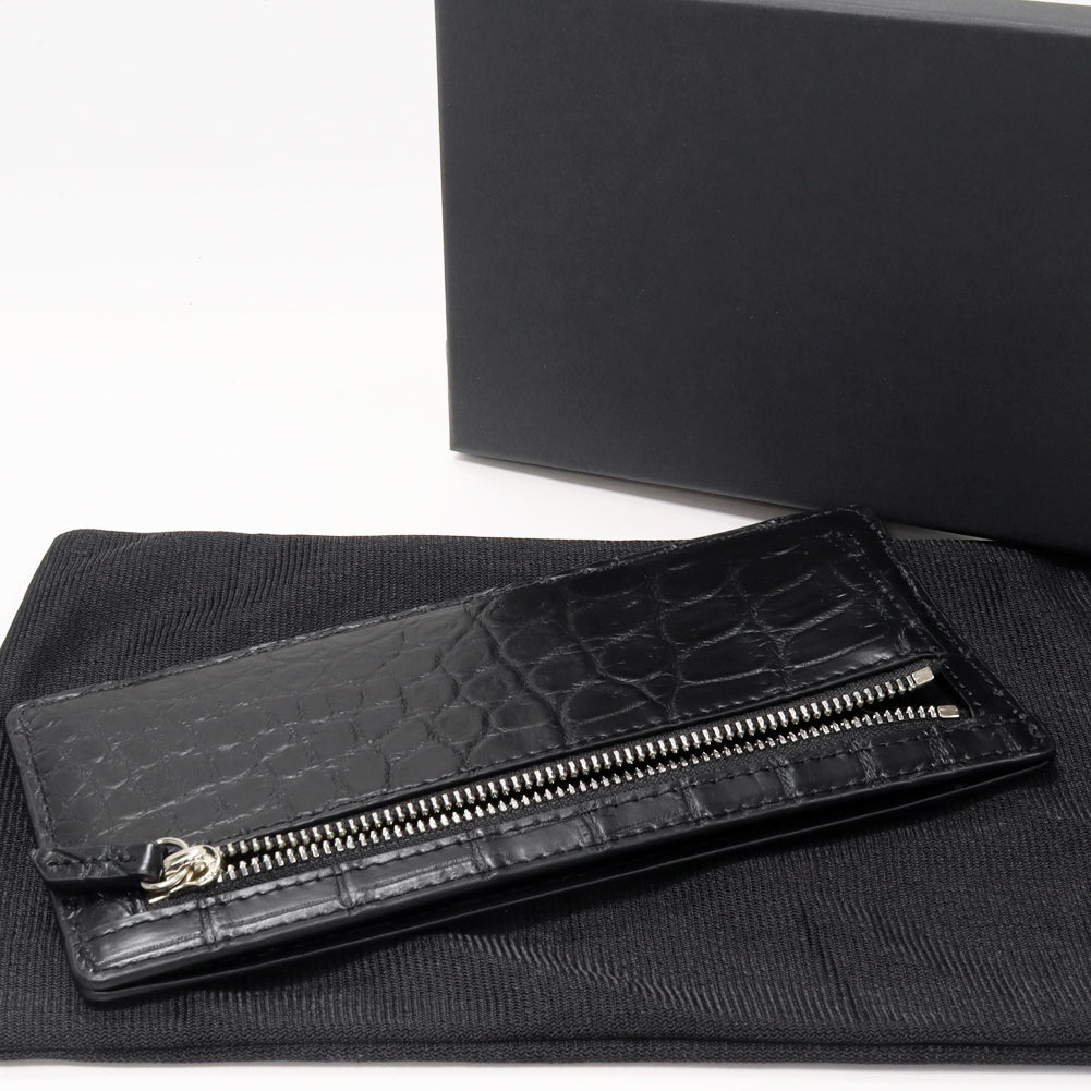 Crocodile Fragment Case Zipper Long Wallet with Coin Pocket