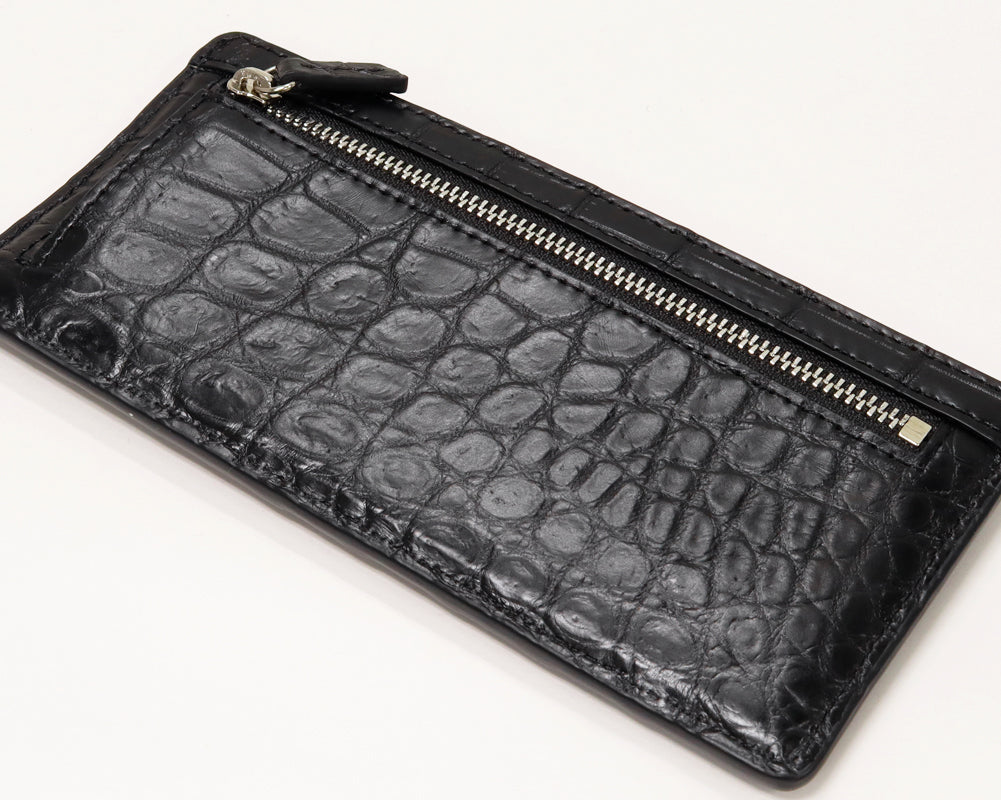 Crocodile Fragment Case Zipper Long Wallet with Coin Pocket