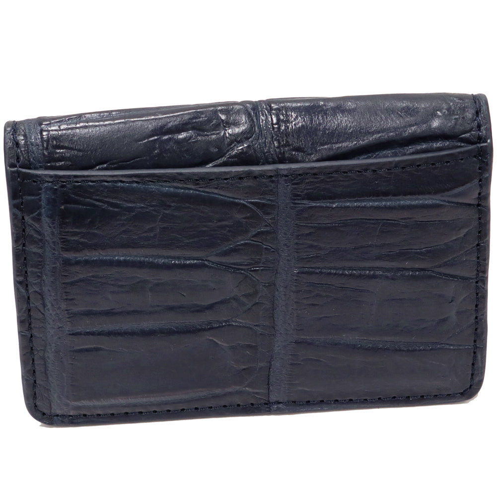 Crocodile Coin Case Navy Blue