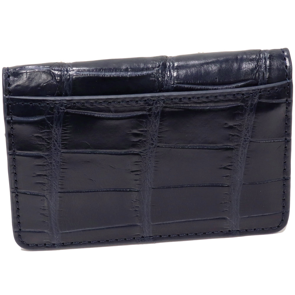 Crocodile Coin Case Navy Blue in Pristine Condition