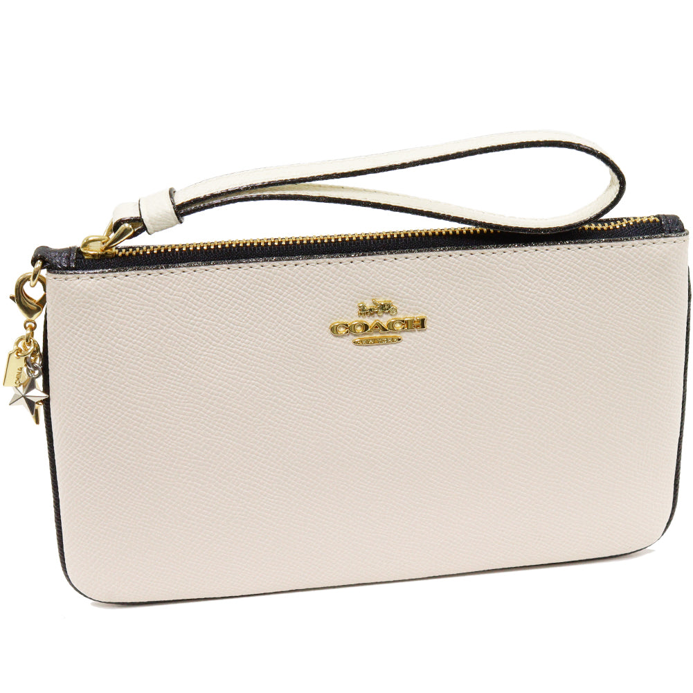 Coach Calf Leather Accessory Pouch Wristlet Wallet Ivory F29398 in Pristine Condition