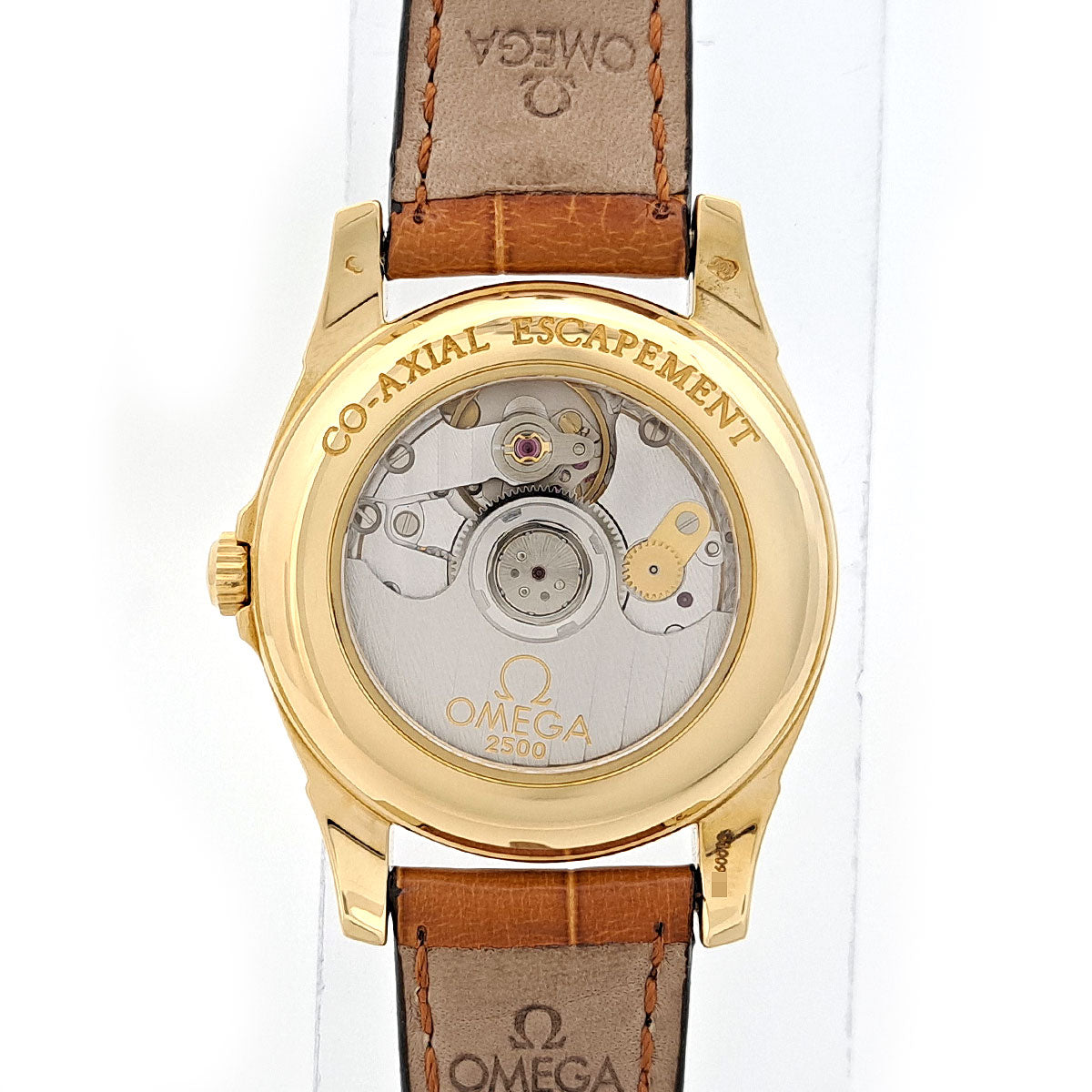 Omega Yellow Gold Leather Automatic Watch 4681.31.35